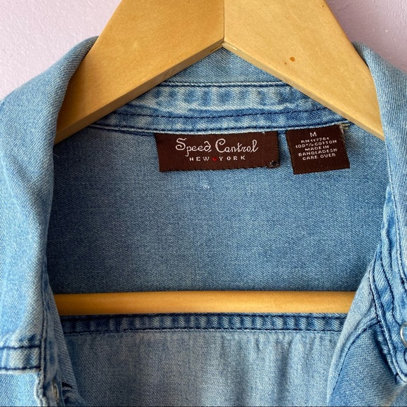 Denim Button Down Longsleeve Shirt - Picture 2 of 6